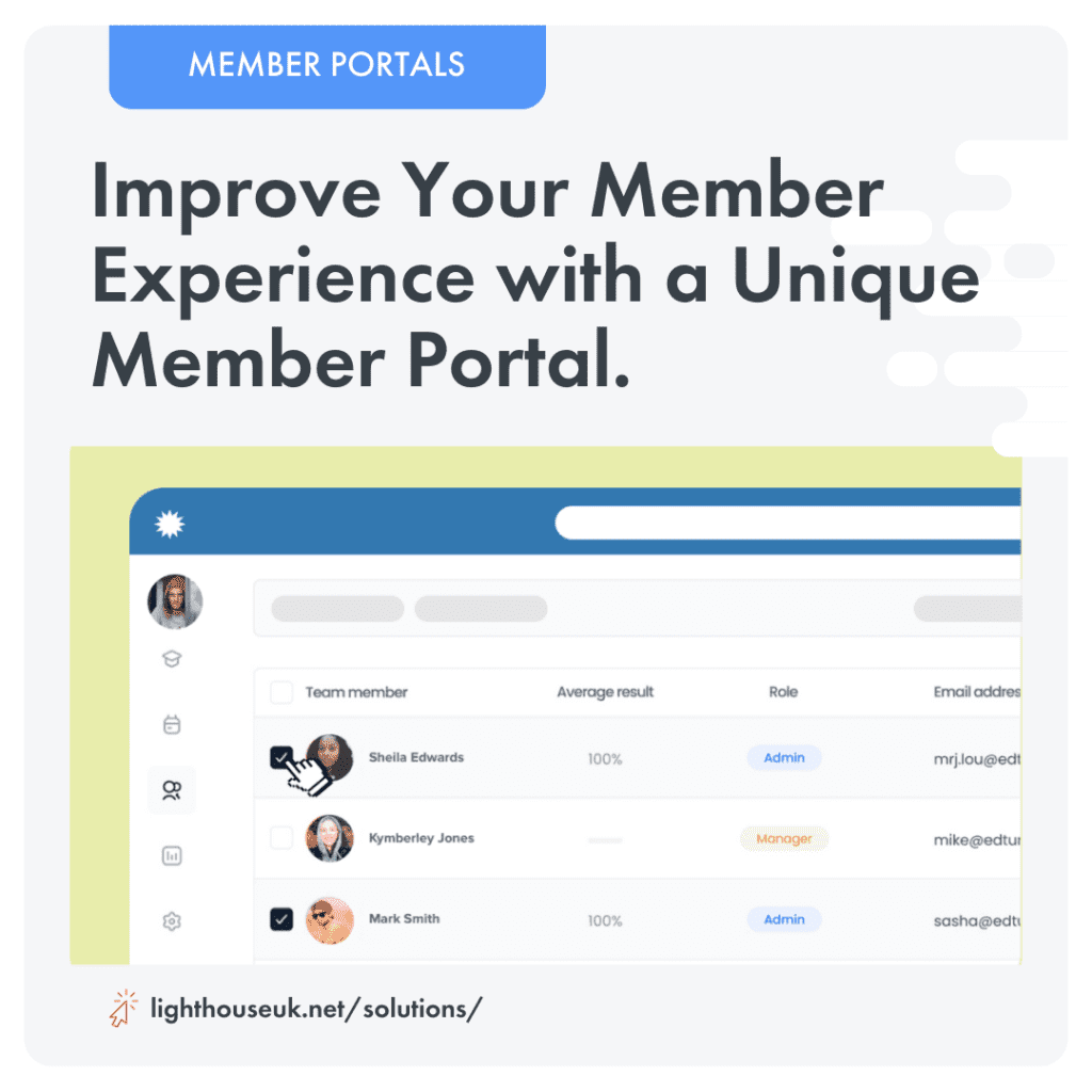 Portals provide a unique member experience